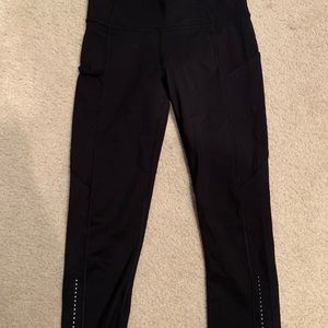 Lululemon black fast and free crop